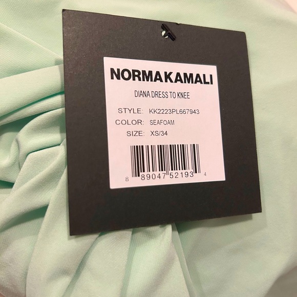 NWT Norma Kamali XS Diana dress seafoam - Picture 5 of 5